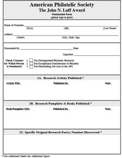 Luff Award Nomination Form